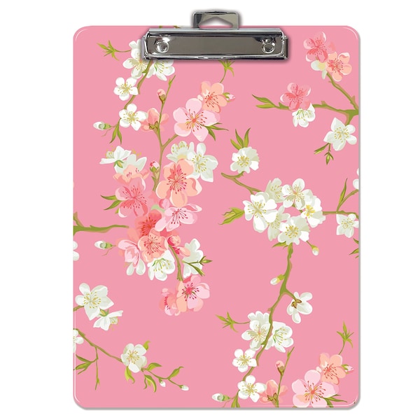 Better Office Products Fashion Clipboard, Floral Design, A4 Letter Size, 12.5in. x 9in. Wooden Clipboard, Low Profile Clip 45048 - main